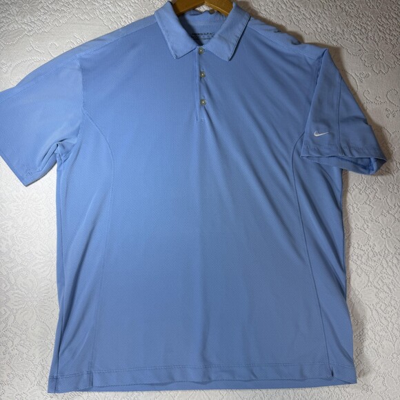 Nike Other - Nike Golf Polo Shirt Mens XL Blue Fit Dry Short Sleeve Performance Stretch
